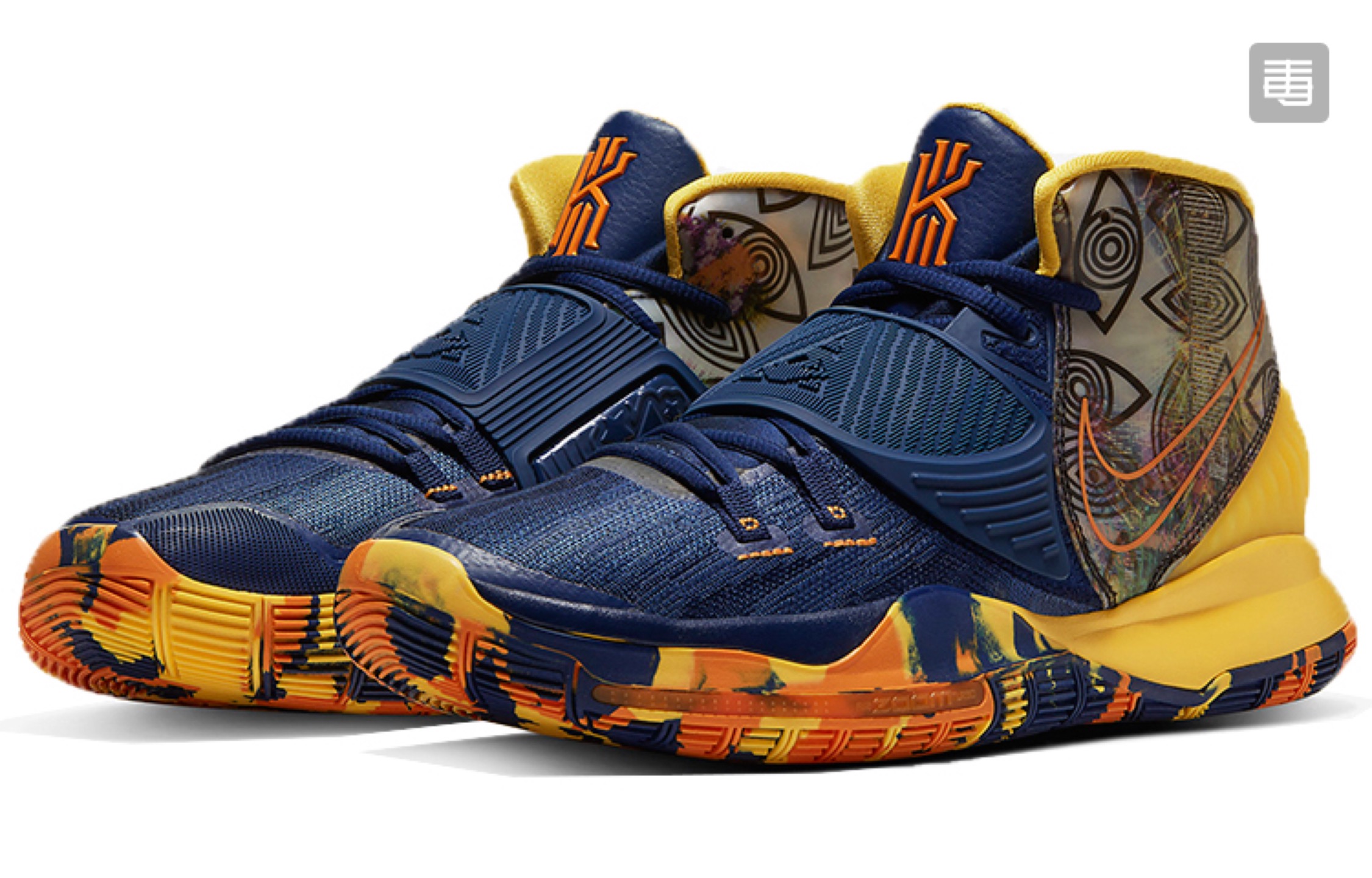 Nike Kyrie 6 TaiBei Navy Blue Yellow Shoes